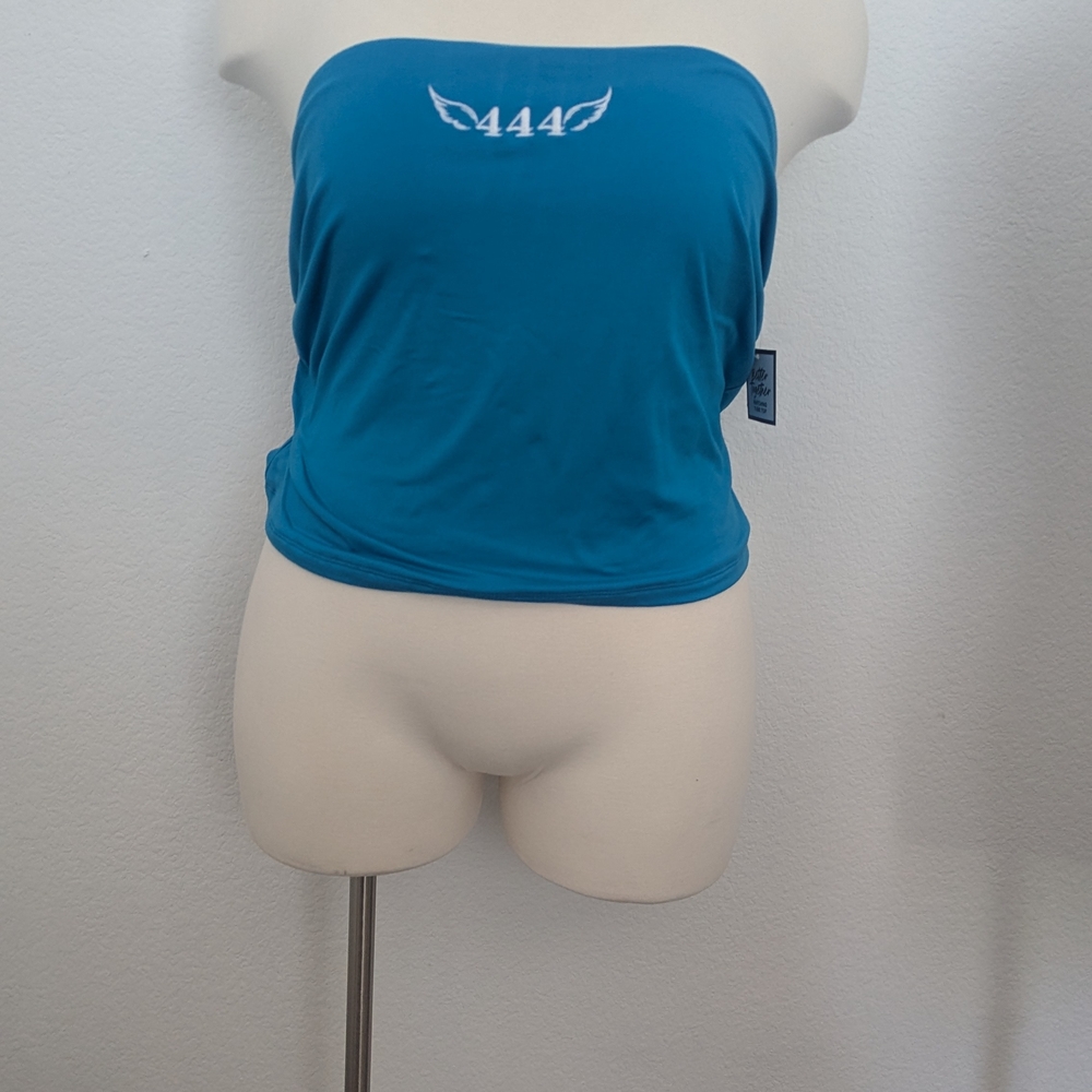 Rue21 Blue Strapless Crop Top
